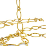 Chain Gold Finish & Silver Plated Patterned Marquise Shape Solid Copper Pattern, Chain sizes: 16mX11m, 1 Foot