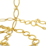 Chain Gold Finish & Silver Plated Patterned Marquise Shape Solid Copper Pattern, Chain sizes: 16mX11m, 1 Foot
