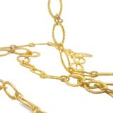 Chain Gold Finish & Silver Plated Patterned Marquise Shape Solid Copper Pattern, Chain sizes: 16mX11m, 1 Foot