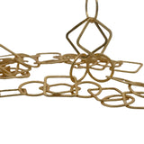 Copper Chain Gold Finish And Silver Plated Circle And Square Brushed Finish, Chain sizes: Circles & Square are both 20mm | 1 Foot