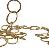 Oxidized  Solid Pattern Copper Chain Gold Finish , E-coated Chain, Circle Size is 19mm, 1 Foot