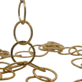 Oxidized  Solid Pattern Copper Chain Gold Finish , E-coated Chain, Circle Size is 19mm, 1 Foot