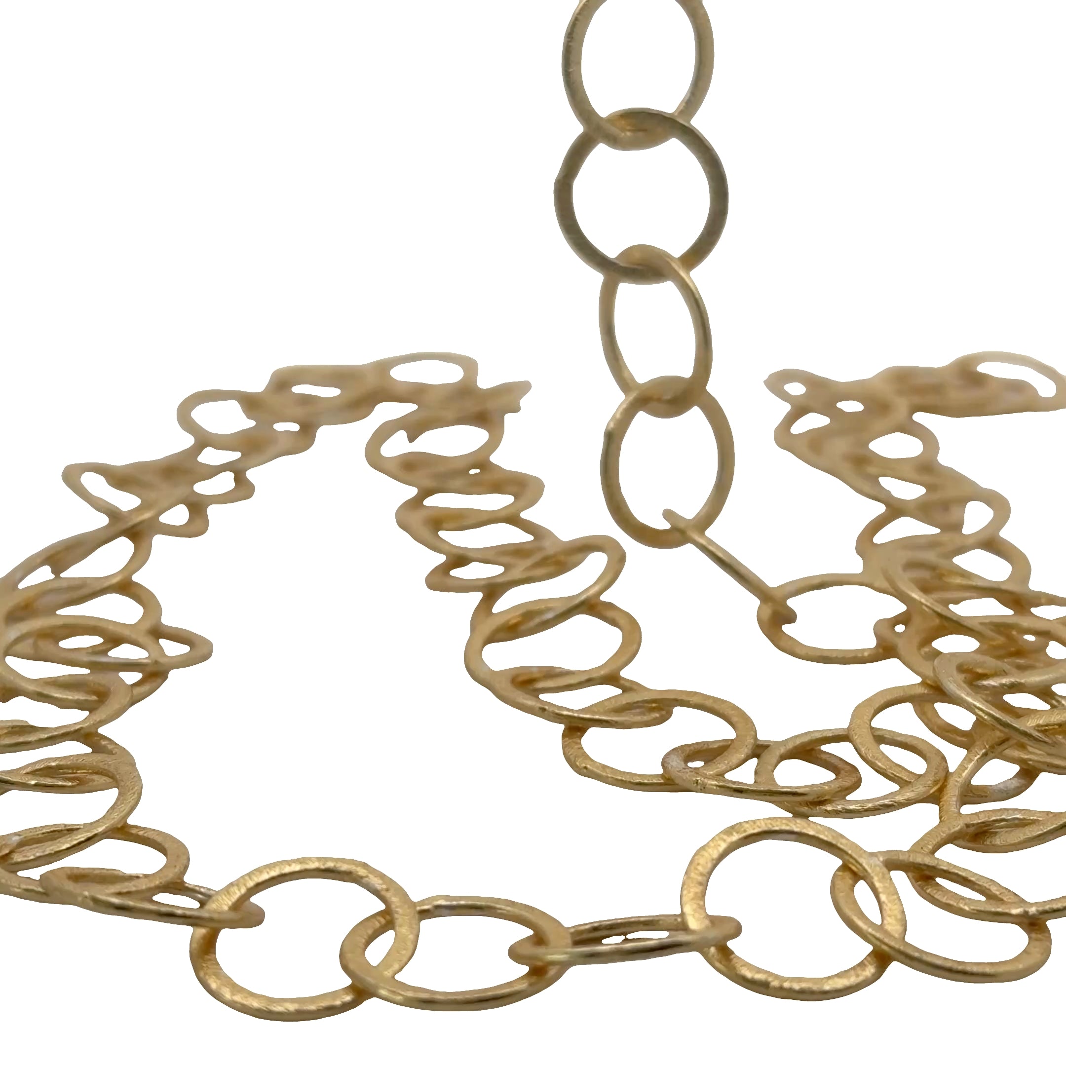 Brushed E-coated 15mm Round Circle Chain (1 Foot) | Purity Beads ...