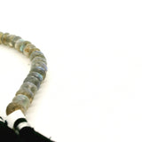 Labradorite Faceted Rondelle Bead Strand 4mm x 6mm – Natural Flash, 30 Beads