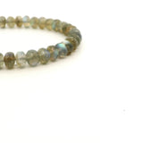 Labradorite Faceted Rondelle Bead Strand 4mm x 6mm – Natural Flash, 30 Beads