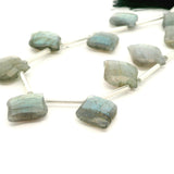 Labradorite Marquise Leaf Shape Faceted Gemstone Beads – Natural Flashy Stones – Approx 14 Beads in Full Strand