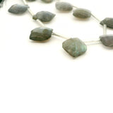 Labradorite Marquise Leaf Shape Faceted Gemstone Beads – Natural Flashy Stones – Approx 14 Beads in Full Strand