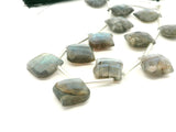 Premium Fire Labradorite Freeform Faceted Nugget Gemstone Beads – Strong Flash – Approx 18–25mm – 11 Bead Strand