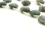 Premium Fire Labradorite Freeform Faceted Nugget Gemstone Beads – Strong Flash – Approx 18–25mm – 11 Bead Strand