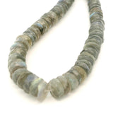 Natural Labradorite Faceted Rondelle Beads 6–7mm | 16 Inch Strand Gray Labradorite Gemstone Beads for Jewelry Making