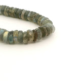 Natural Labradorite Faceted Rondelle Beads 6–7mm | 16 Inch Strand Gray Labradorite Gemstone Beads for Jewelry Making