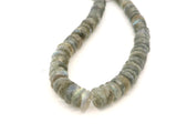 Natural Labradorite Faceted Rondelle Beads 6–7mm | 16 Inch Strand Gray Labradorite Gemstone Beads for Jewelry Making