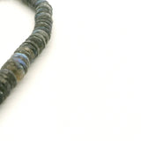 Labradorite Faceted Rondelle Beads 6–7mm Natural Gray Labradorite Strand 13–14 Inch
