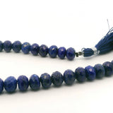 Lapis Lazuli Faceted Rondelle Beads – Approx. 8mm×5mm – 37 Beads Per Strand