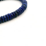Lapis Lazuli Faceted Tire Rondelle Beads – 6–8mm Deep Blue Gemstone Strand – 48 Beads per Strand for Jewelry Making