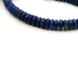 Lapis Lazuli Faceted Tire Rondelle Beads – 6–8mm Deep Blue Gemstone Strand – 48 Beads per Strand for Jewelry Making