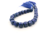Lapis Lazuli Chunky Faceted Nugget Beads 10×12mm – Deep Blue Gemstone – 23 Beads Per Strand