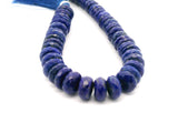 Lapis Lazuli Faceted Rondelle Beads – 8–12mm Tire Shape Natural Blue Gemstone – 51 Beads in Strand