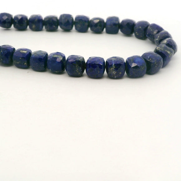 Lapis Lazuli Chunky Faceted Nugget Beads 10×12mm – Deep Blue Gemstone – 23 Beads Per Strand