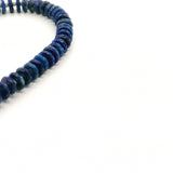 Lapis Lazuli Faceted Tire Rondelle Beads – 6–8mm Deep Blue Gemstones – 65 Beads in Strand