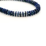 Lapis Lazuli Faceted Tire Rondelle Beads – 6–8mm Deep Blue Gemstones – 65 Beads in Strand