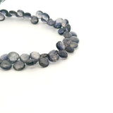 Iolite Faceted Heart Briolette Beads – Approx. 7mm×7mm – 65 Beads Per Strand – 8 Inch Strand