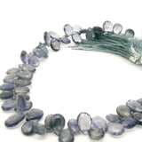 Iolite Faceted Pear Drop Beads – Approx. 7×10mm – Premium Gemstone Strand