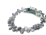 Iolite Faceted Pear Drop Beads – Approx. 7×10mm – Premium Gemstone Strand