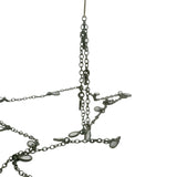 CZ Chain, gunmetal Chain, Gunmetal Plated Copper Chain, Oval Shape dangling CZ Chain 5X6mm Cubic Zirconia Oval Shape, 1 Foot.