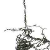 CZ Chain, Gunmetal Plated Copper Link Bezel Rosary Chain (Cubic Zirconia Marquise Shape Bezel/Bead) 1 Foot.