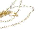 14K Real Gold Filled Chain link oval Cable Chain | 1 Foot long Chain | Size: 3.5mmX2.6mm