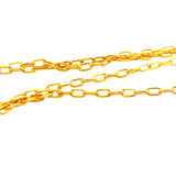 14K Gold-Filled Long Cable Chain by the Foot | 2x3.7mm Oval Link Chain | Real Gold Filled Bulk Chain for Jewelry Making