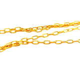 14K Gold-Filled Long Cable Chain by the Foot | 2x3.7mm Oval Link Chain | Real Gold Filled Bulk Chain for Jewelry Making