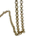 Round Rolo Half Round  Cable Chain 4mm Light Yellow Gold Finish Necklace Chain | Dainty Gold Cable Chain for Jewelry Making.