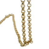 Round Rolo Half Round  Cable Chain 4mm Light Yellow Gold Finish Necklace Chain | Dainty Gold Cable Chain for Jewelry Making.