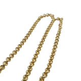 Round Rolo Half Round  Cable Chain 4mm Light Yellow Gold Finish Necklace Chain | Dainty Gold Cable Chain for Jewelry Making.