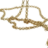 Round Rolo Half Round  Cable Chain 4mm Light Yellow Gold Finish Necklace Chain | Dainty Gold Cable Chain for Jewelry Making.