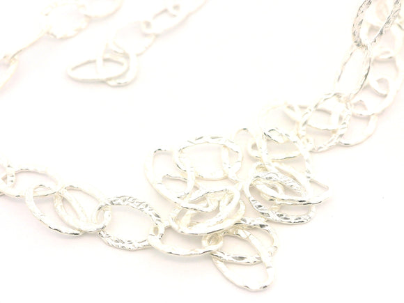 Sterling Silver Chain, Oval Cable Patterned , 1 Foot, size 9.5mmX5.8mm, CHN22SS | purity beads