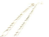 925 Sterling Silver Hollow Figaro  Chain  White Silver Chain Size: 5mm and 5.5mm | CHN111SS | CHN112SS, 1 Foot