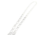 Sterling Silver Chain, Diamond Cut 925 Sterling Chain, 1 long link & 1 short link, romb link, D/C 2 Sides size:6.6X3.9- S 3.0 | 1 Foot