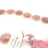 Natural Red Strawberry Quartz Faceted Beads Strand – 12–16mm Freeform Geometric Pink Quartz Gemstones – 15 Beads in Strand for Jewelry Making