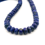 Natural Lapis Lazuli Faceted Rondelle Beads – 6–8mm Tire Shape Gemstones – Approx. 51 Beads in 8 Inch Strand