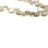 Grey Moonstone Faceted Pebble Beads – 10–14mm Natural Gemstones – 42 Beads in Strand