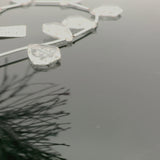 Carved Clear Crystal Quartz Faceted Floral Beads – 10 Beads in Strand – Engraved Crystal Quartz Gemstone Focals for Jewelry Making