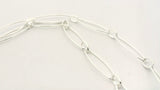 Sterling Silver Chain. Ling Oval  Chain. Marquise and Oval Shape Chain |1 foot