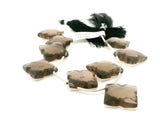 Smoky Quartz Faceted Heart Beads 121mm | Natural Smoky Quartz | 10 Beads per Strand