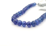 Natural Blue-Violet Tanzanite 8mm Round Beads Strand – Genuine Tanzanite Gemstone Beads for Jewelry Making (30 Beads)