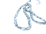 Blue Kyanite Smooth Oval Beads – Approx. 10–14 mm – Natural Blue Kyanite Strand