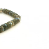 Labradorite Faceted Heishi Beads – Approx. 6–7 mm – Natural Gray Blue Flash Labradorite Strand
