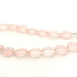 Rose Quartz Faceted Oval Beads – Approx. 10–12 mm – Natural Light Pink Quartz Beads